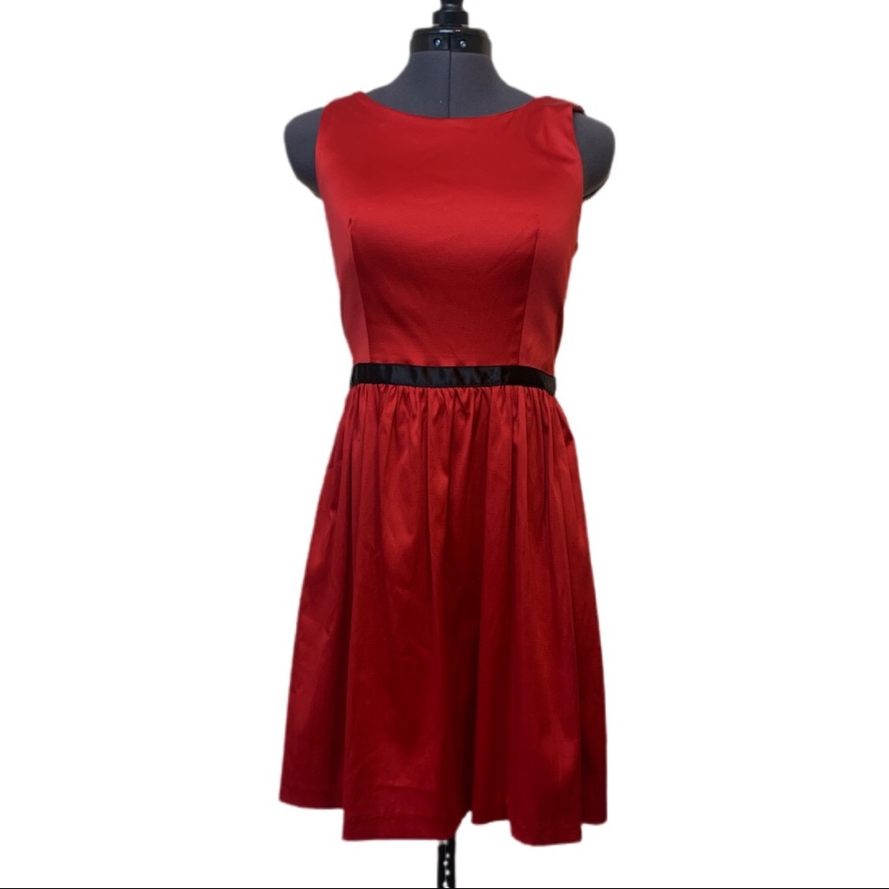 Red Formal Midi Dress